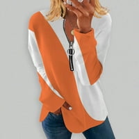 Wiueurtly Spande majica za žene s dugim rukavima zimska košulja Ženski novi okrugli vrat Top Velike