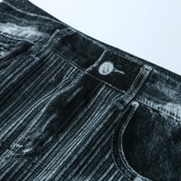Ženske kaprisu imitacije Jeans gamaše visoko struk elastične gamaše hlače za žene za radne dizanje gamaše