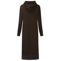 Duks za žene Žene Zimska topla kapuljača kapuljača Torba od pulover Prevelike duksere duge haljine Ženske
