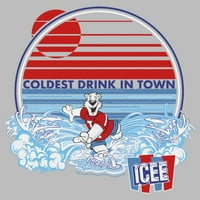 Muška iCee najhladnija pića u gradu surfanje medvjeda grafički grafički srebrni veliki