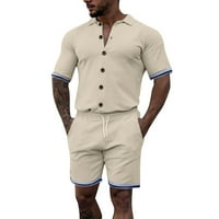 Odijela za muškarce muške proljeće ljeto dvodijelno modno set plaže kratka rukavska majica kratkih rukava