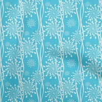 Onuone Rayon tirkizno plava tkanina cvjetna silueta tkanina za šivanje tiskane pločice od dvorišta široko
