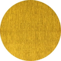 Ahgly Company u zatvorenom okruglom čvrstom žutim modernim prostirkama područja, 4 'runda