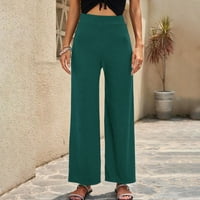 Casual pantalone za žene vanjske čvrste boje rastezljivih širokih nogu labav pantalona