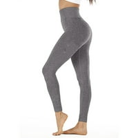 Ženska elastična struka Hollow Plit Split Tajice Workout pantalone Slim Fit Yoga gamaše tamno siva m