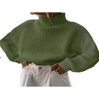 MA & Baby Women's Labavi džemperi Drop na rame Dugi rukav rukav izrez pleteni džemper za toplu pulover