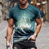 Odeerbi Ljetne grafičke majice za muškarce Casual okrugli vrat 3D bluza za ispis kratkih rukava Sports