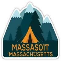 Massasoit Massachusetts Suvenir Vinil naljepnica za naljepnicu Kamp TENT dizajn