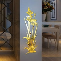 Cvjetne akrilne zidne naljepnice DIY Orchid ogledalo Zidne naljepnice Creative 3D ogledalo Moderne akrilne