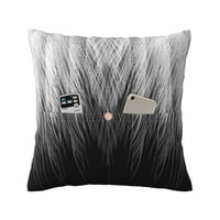 Posteljina jastuka, siva feather Teksture Dekorativni bacanje Kvadratni jastuk s džepovima za sopstveni