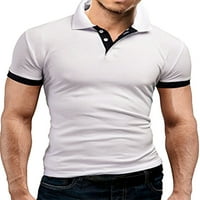 Merqwadd muške kratki rukav ležerne slim fit polo majice Osnovne dizajnirane klasične pamučne košulje