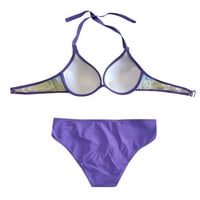Kupaći odijelo na dnu srednje žene bandeau zavoj bikini set push-up brazilski kupaći kostimi na plaži