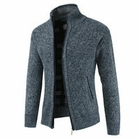Floleo ženski kaput odobren jesen zimski muški štand ovratnik kardigan džemper sa zatvaračem dugih rukava