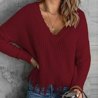 Ženski modni pad poslanike za žene za žene modni seksi dukseri za neregularni džemper od pulover pune