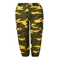 Luiryar Ženske kamuflažne hlače Cargo pantalone Ležerne prilike Duge hlače Vojne armijske borbene hlače
