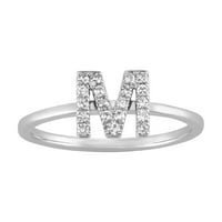 Araiya 10k bijeli zlatni dijamantni početni prsten za žene veličine 5,5