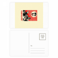 Kineski model Crvena edukativna propaganda Postcard Set Rođendanska pošta Zahvaljujući čestitku