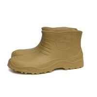 Oucaili ženske vrtne cipele gležnjačina kišnog čizma visoka gornja radna cipela vodootporna klizanje na bootie na otvorenom Yellow- 10-10.5 8.5-9.5