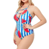 Jedno kupaće kostim za žene Tummy Control Plus size Voćni kupaći kostimi kupaći kostim bikini set jednodijelno