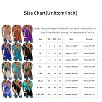 V-izrez casual bluza cvjetni vrhovi kratki rukav ljeti za žene Multicolor XL