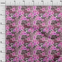 Onuone pamuk poplin Twill Fuschia ružičasta tkanina životinjska koža sa cvjetnim šivaćim tkaninom od dvorišnog tiskanog diiy odjeće šivica široko
