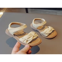 Sanviglor Kids Haljina sandala pletenica princeza cipele Ljeto ravne sandale Škola udobnost moda casual