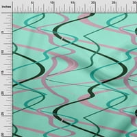 Onuone svilene tabby akvamarine zelene tkanine Geometrijski prekrivajući materijal Ispisuje šivanje