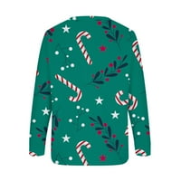 Dukseri za ženske božićne ponude, aieott plus veličine pulover Duks opušteni fit vrhovi, modne žene