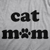 Žene mačke mame Thirt Funny ljubimac životinjski ljubavnik Kitty Novelty Tee - S Ženske grafičke teže