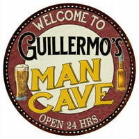 Guillermo's Man Cave 12 Okrugli metalni znak Kuhinjski bar zidni dekor 200120035495