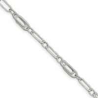 Sterling srebrna polirana manjska veza ANKLET LOBSTER CLAW nakit pokloni za žene