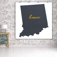 Indiana, kućna država, siva na bijelom