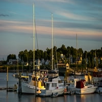 Pogled na brodove u luci, Rockland Harbour, Rockland, Županija Kno, Maine, Sjedinjene Američke Države