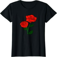 Ženska slatka grafička ruža, majica Cute Red Rose