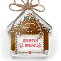 Ornament tiskao je jedan oboren pas i mačka mama Borzoi Božić Neonblond