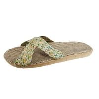 Sandale za žene Ljeto modna casual preklopljena koža boemska rhinestone flip flops ravne sandale za