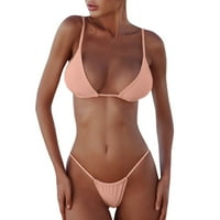 Wozhidaoke bikini setovi za žene za žene Bandeau zavoj bikini set push-up brazilski kupaći kostimi na