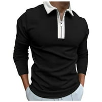 Košulje za muškarce Ležerni patentni zatvarač za zatvaranje nagiba na vrhu bluza od pune majice s dugim