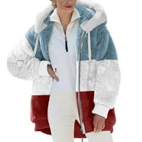 Idoravanske zimske kapute za žene plus veličine čišćenje moda Ženska topla FAU kaput jakna zimski patentni patentni rukav gornji odjeća