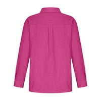 Bluza za prodaju za žene Dressy Casual Solid Color Sexy Bluuses & Dupke dolje Majica Rever ovratnik