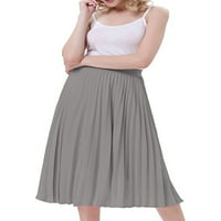 Bomotoo ženska casual midi suknja Ljetna suknja za ljuljanje s ljuljačkama elastična struka a-line naborane