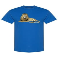 Realistični lav koji leži majica Muškarci -Mage by Shutterstock, muškog velikog