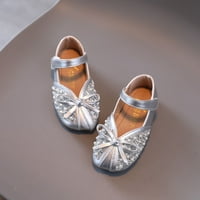 Penskaiy Toddler cipele za bebe djevojke slatke modne biserne šljokice Neklizajuće male kožne princeze cipele cool sandale za djecu 10,5- godina Srebrna ljetna ponuda