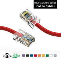 6ft CAT5E UTP Ethernet mrežnog kabla bez pokretanog kabla crvena, pakovanje
