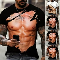Fule Ljeto 3D majica za ispis Muški kratki rukav kreativni uzorak Smiješni prsni vrhovi tinejdžeri