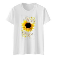 Košulje za žene Trendy Fallflower grafička majica Slatki cvijet kratkih rukava
