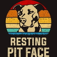 Pas Pitbull Rest Pit Pit Face Funny Vintage Muški ugljen Heather Grey Graphic Tee - Dizajn od strane