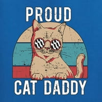 Ponosna mačka tata mačka ljubičasta ženska grafička majica, kraljevska, velika