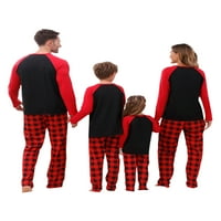 Porodica Kelajuan Božićne pidžame postavio je dugih rukava stablo tiska + plaćene hlače za spavanje