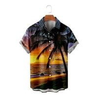 Dječačke majice Hays 'i muške košulje za muške majice, multicolour zalazak sunca Palm Beach casual stilski